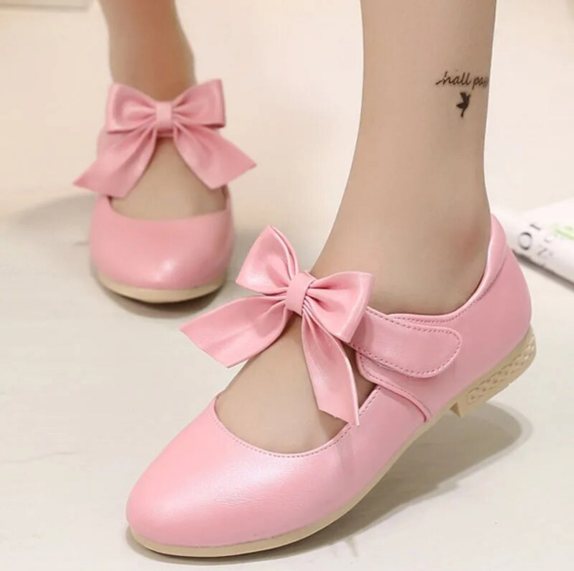 Princess Bow Leather Shoes