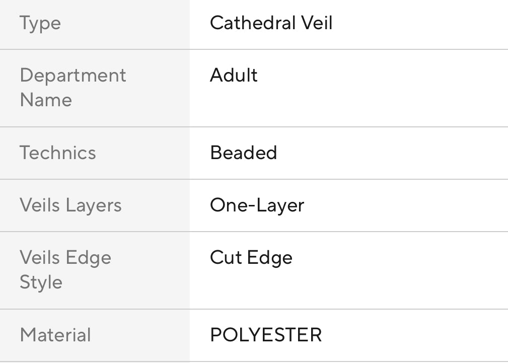 Tulle ‘CRYSTAL BRIDE’ Wedding Veil’s