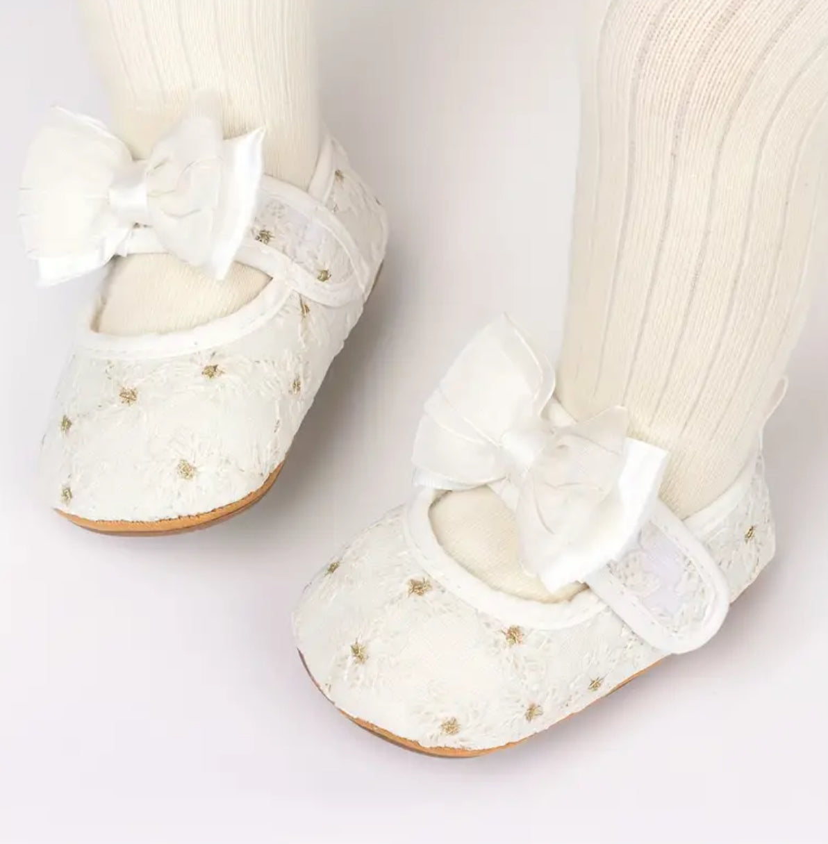 “Princess Baby Lilah” Adorable Baby Girl Mary Jane Flats with Bowknot - Soft, Non-Slip Sole for First Walkers