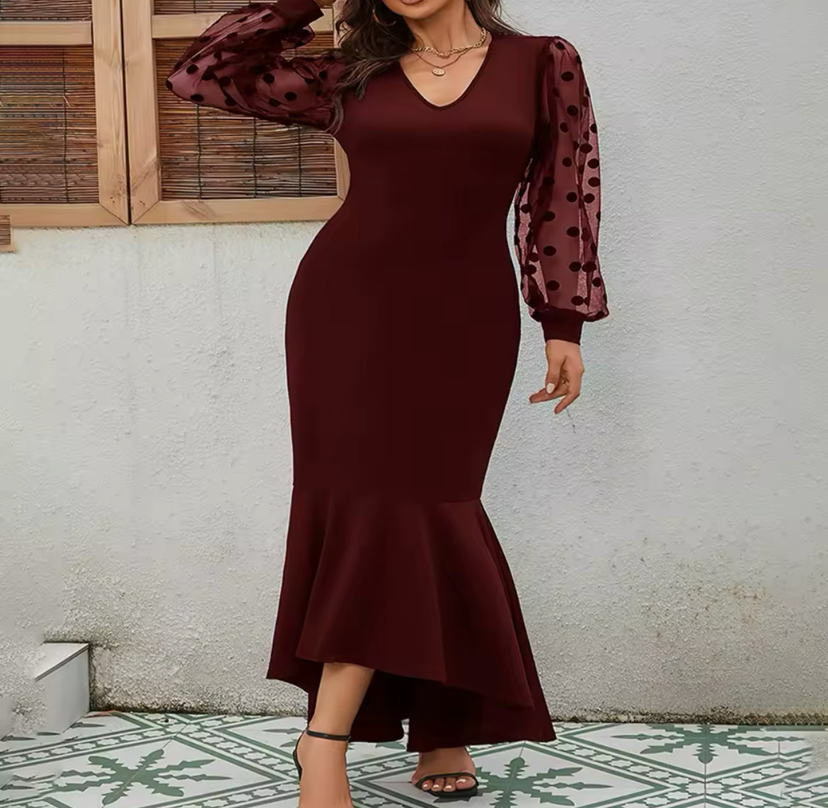 ‘Delila’ 1XL to 4XL | Slimming Elegant Mermaid Dress