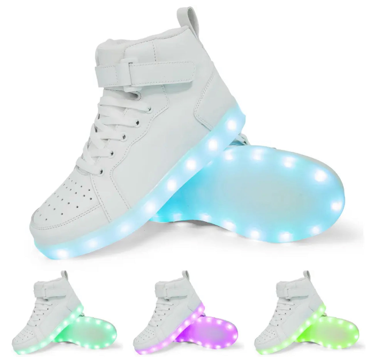 Zapatillas luminosas para niños y niñas, con suela luminosa y luces LED