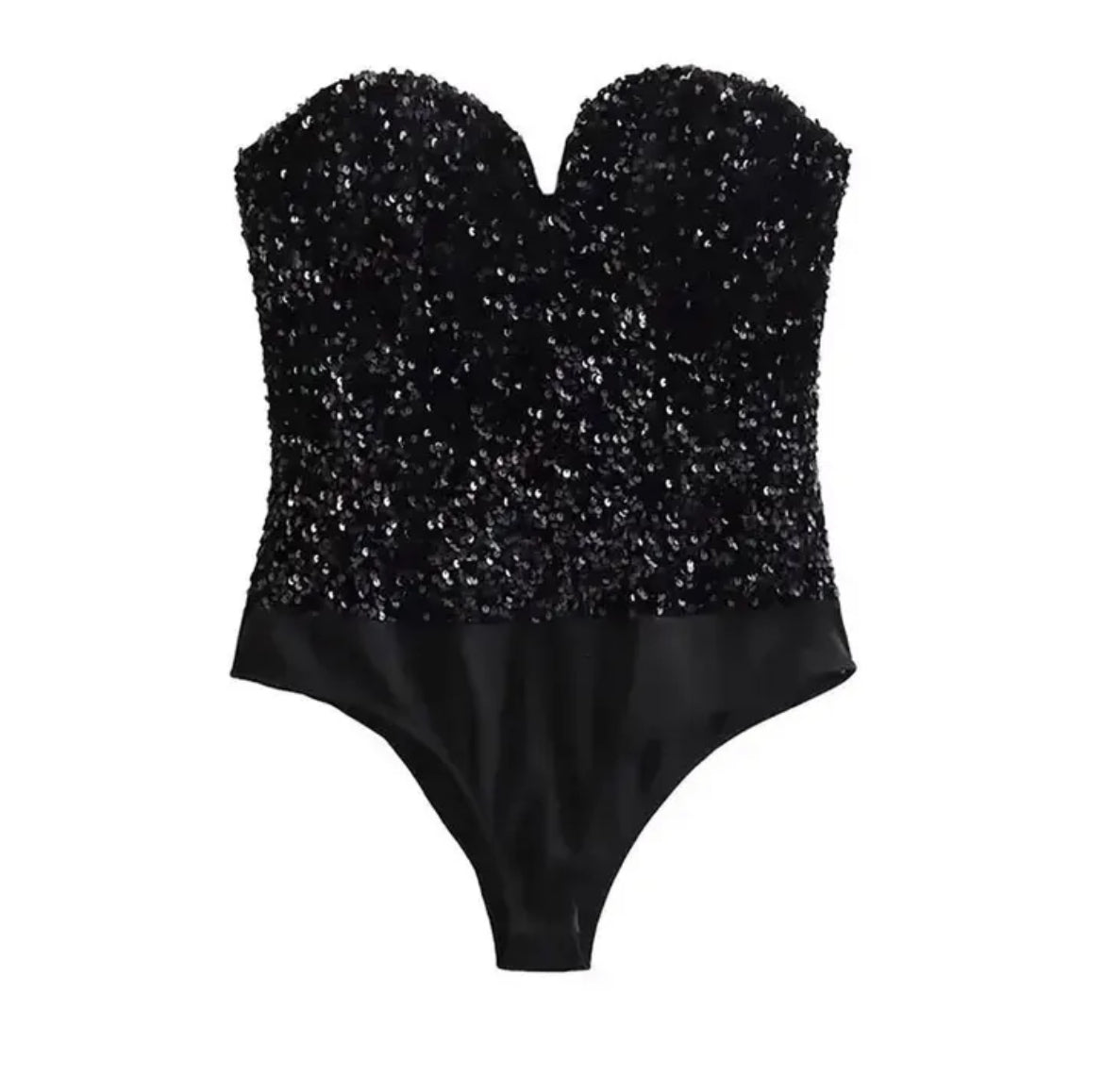 Strapless Sequin Bodysuits