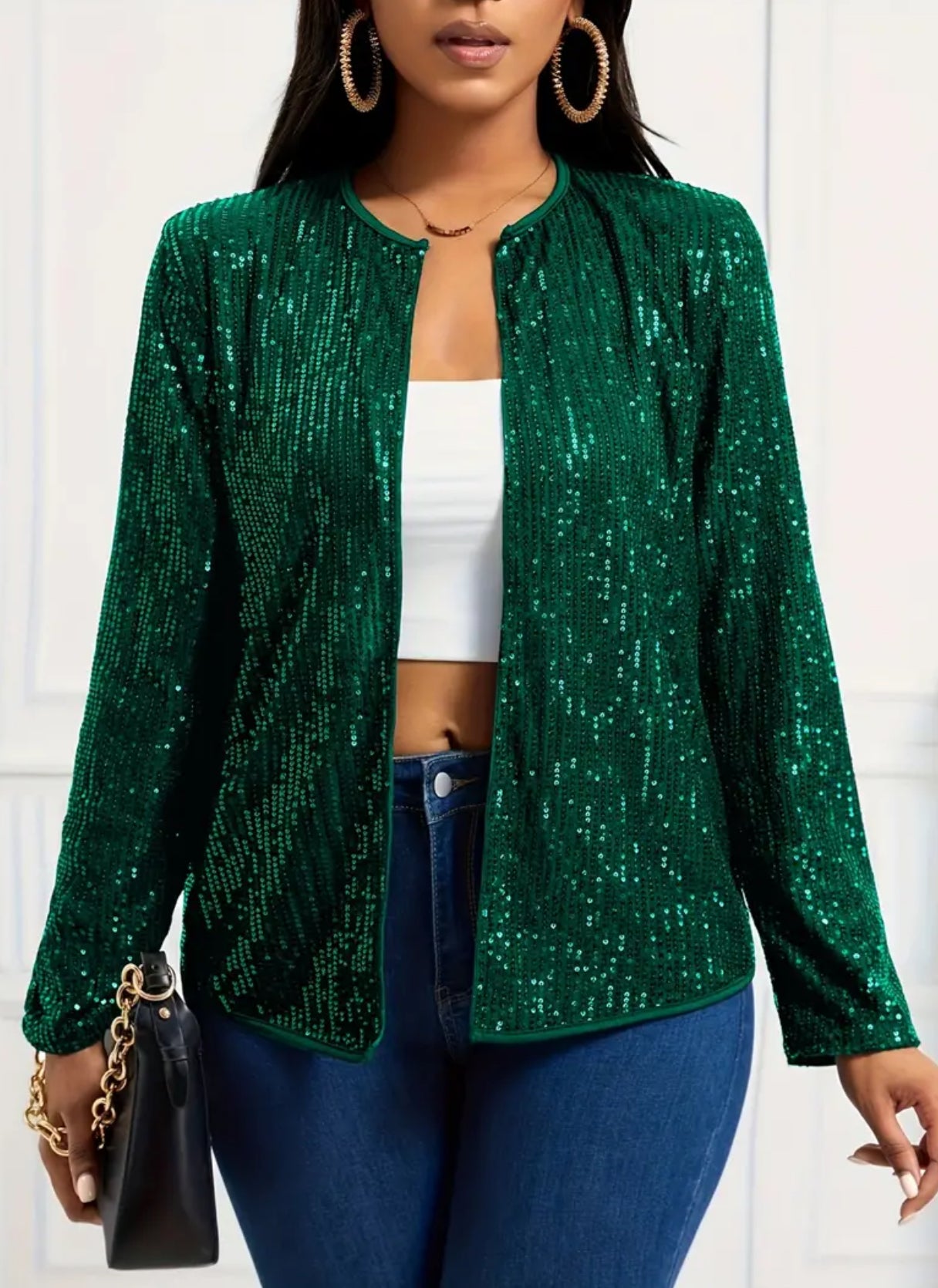 “Bling Jacket” Sequined Casual Long Sleeve Outerwear