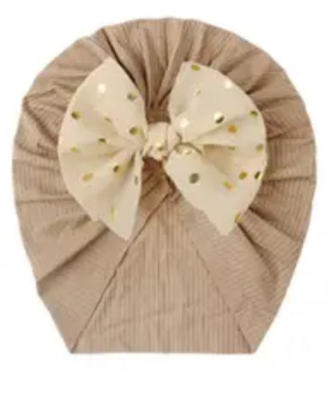 Little Girls ‘Gold Sequin Bows’ Headwear | Knitted Texture