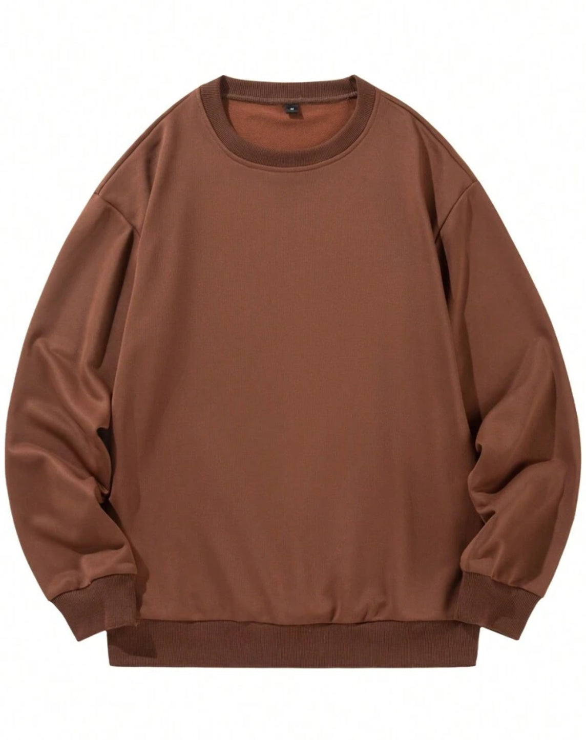 Crew Neck Long Sleeve Sweatshirt, Men's Casual Solid Color, Sugar 🎩 Daddy Collection