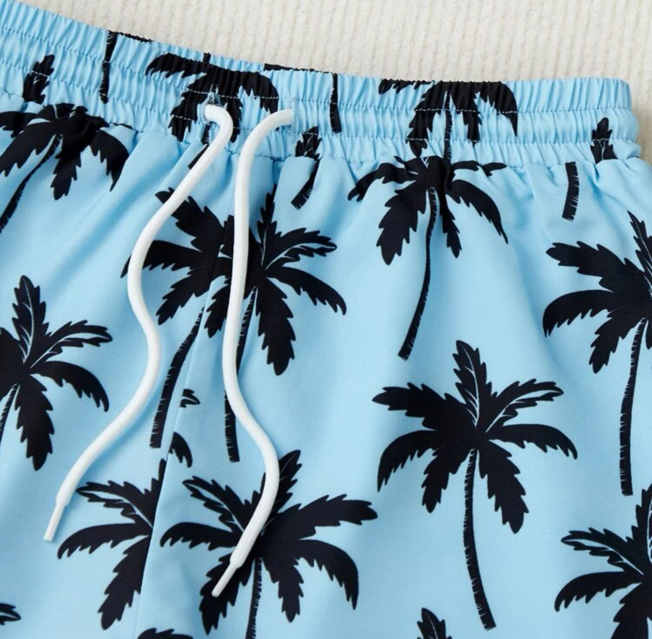 Tween Boy Palm Tree Print Swim Shorts