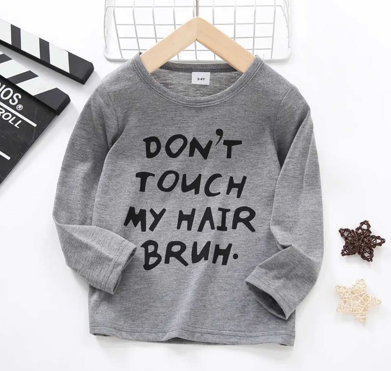 “Don’t Touch My Hair Bruh” Long-sleeve Tee