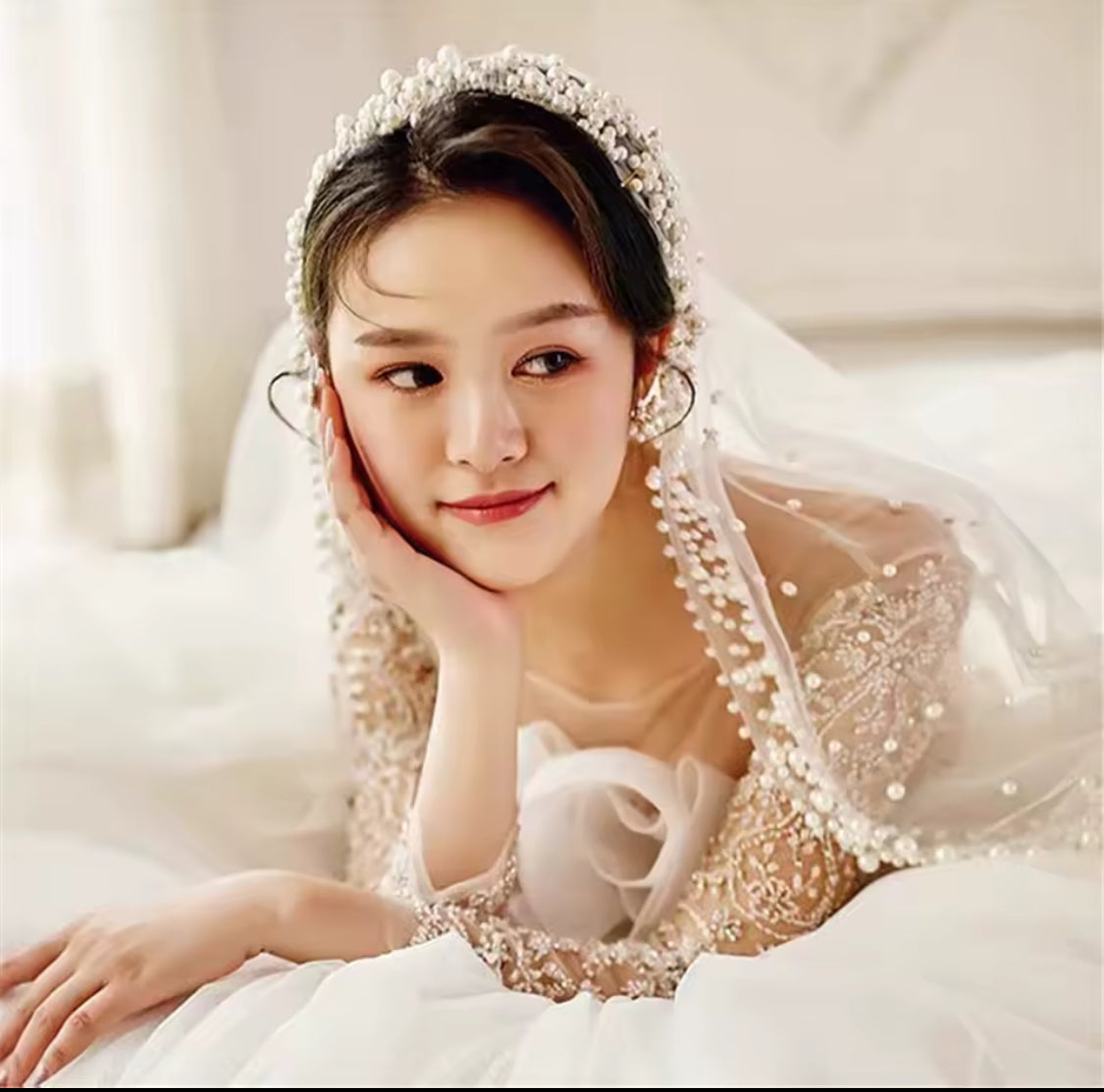 Tulle ‘CRYSTAL BRIDE’ Wedding Veil’s