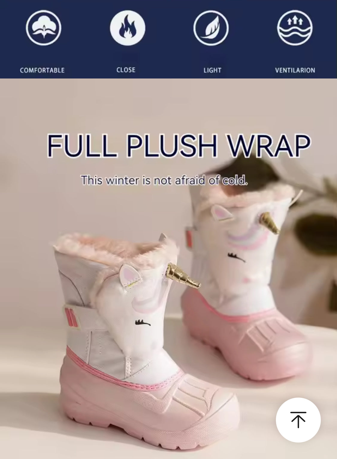 Girls “ADORBS” Snow Boots Waterproof Slip & Cold Weather Resistant