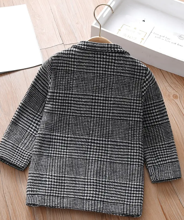 Modern Plaid Fleece Jacket for, Gender Neutral, Youth