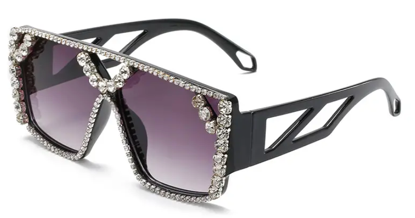 Luxury Rhinestone Large “Cover Me Up” Sunglasses