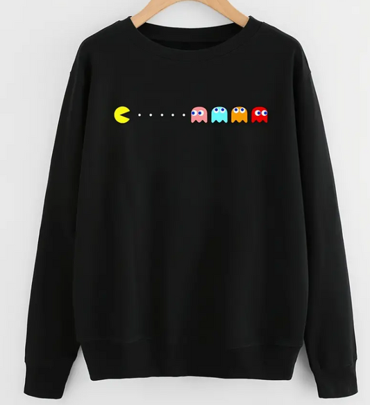 1980’s Pac Man Crew Neck Loose Pullover