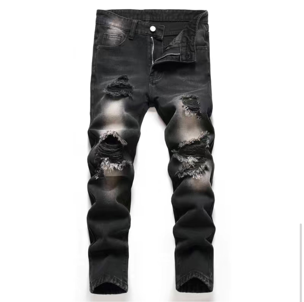 Washed Stylish Boys' Ripped Jeans