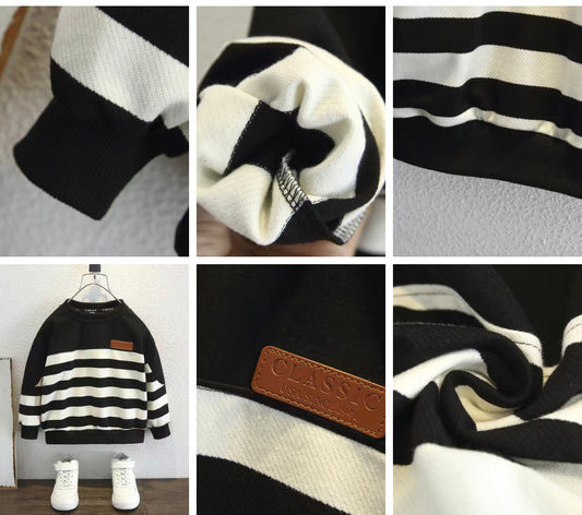 Striped Black & White Modern Sweater