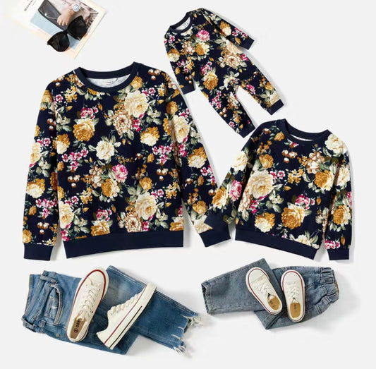 Mommy & Me Matching Peonies Sweatshirts