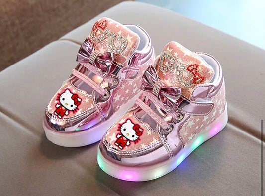 Hello Kitty High Tops, LED Light Up, With Rhinestone