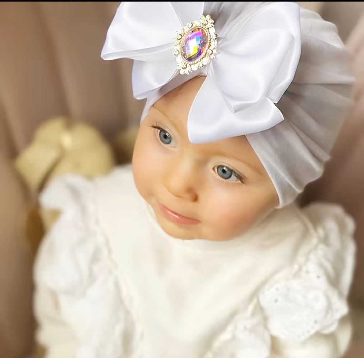 Glam Rhinestone Baby Hat
