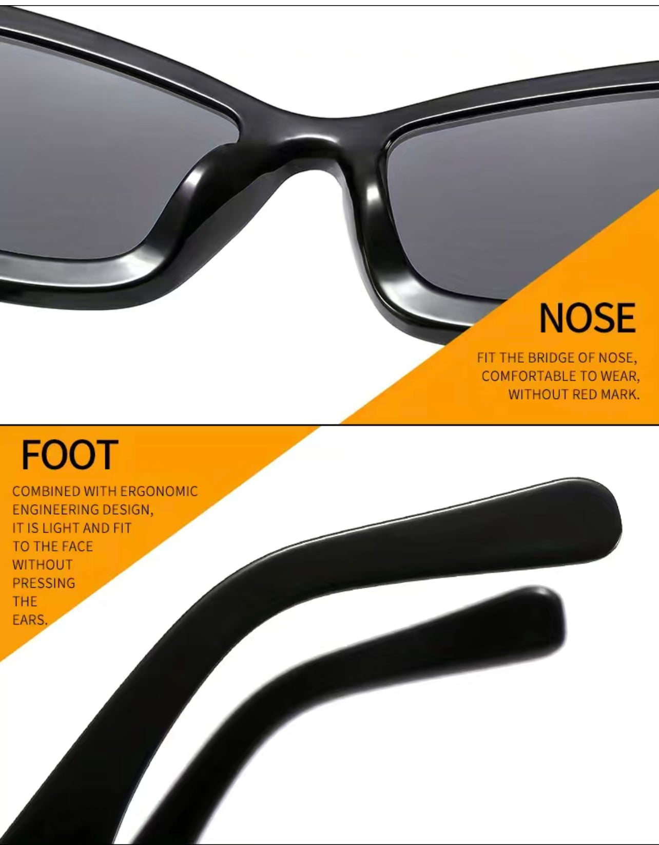 “Retro” Oversized Cat Eye Fashion Sunglasses, UV400