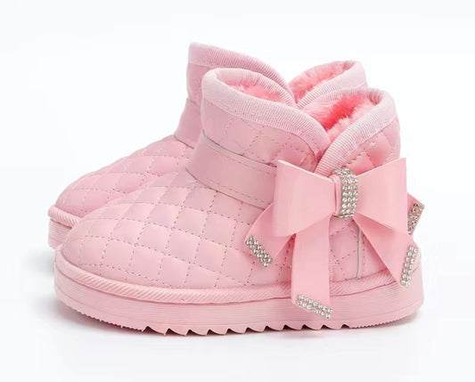 Botas antideslizantes impermeables con lazo para niños pequeños Sparkle